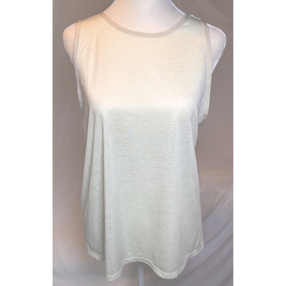 Lululemon Light Green Crossover Tank Front Twist Burnout Mesh Fabric Size S 4-6